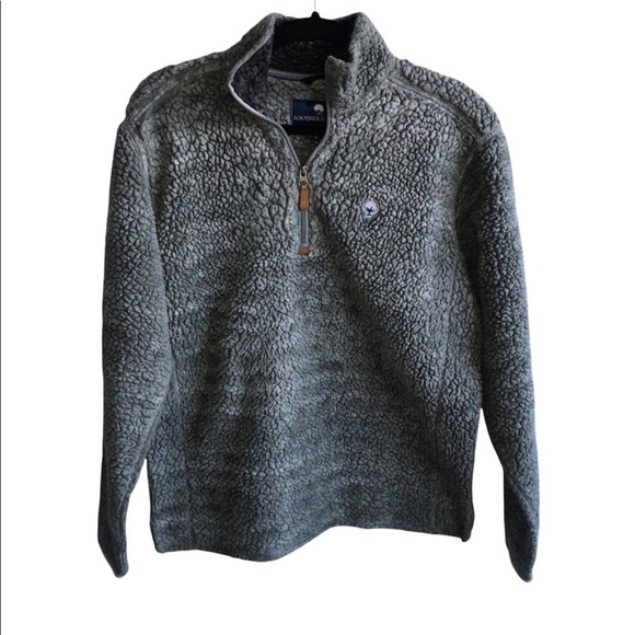 Women's Southern Shirt Grey Sherpa Pullover Jacket - Picture 1 of 7
